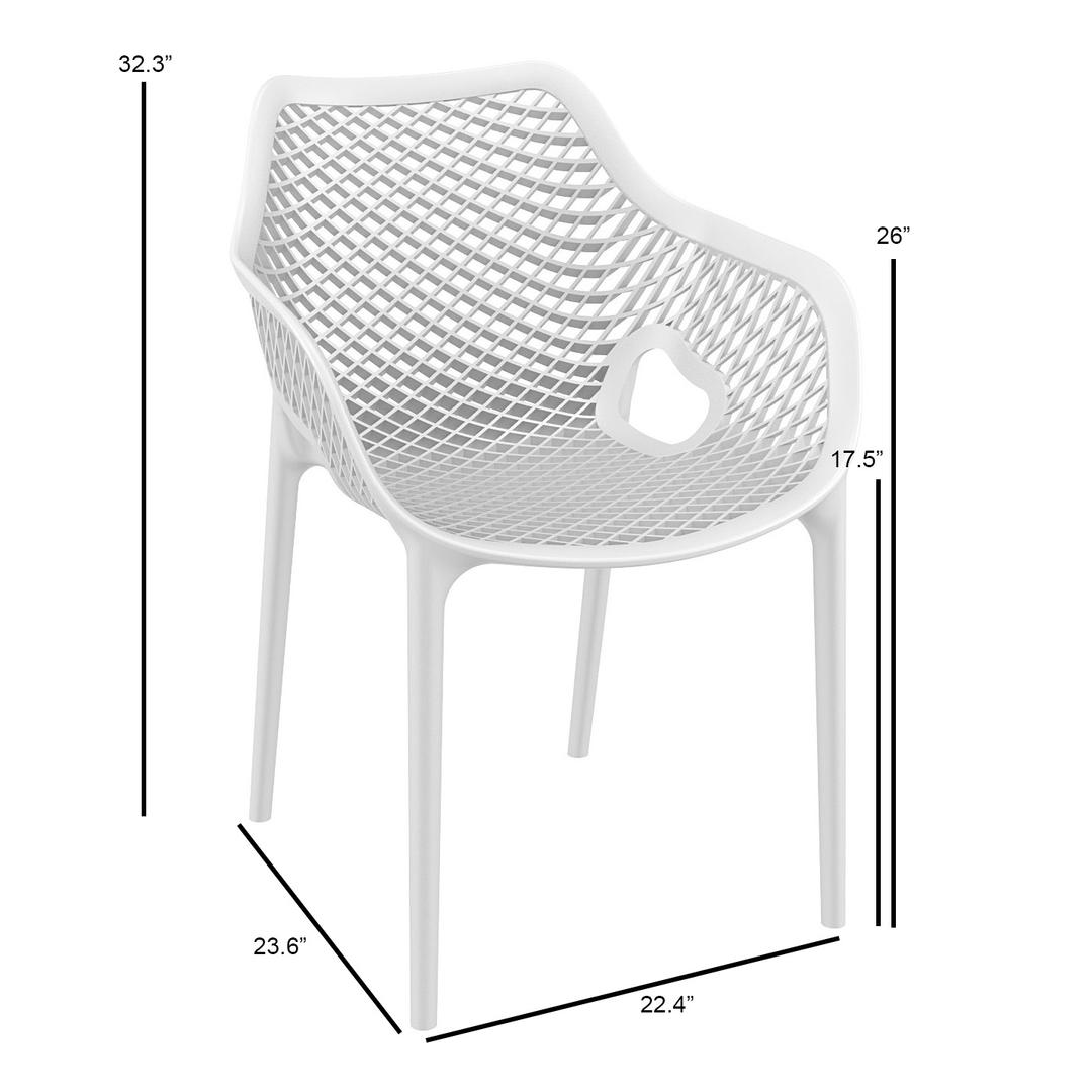 Compamia Air XL Stacking Resin Dining Armchair - Set of 2 - Dims Compamia Air XL Stacking Resin Dining Armchair - Set of 2 - Dims