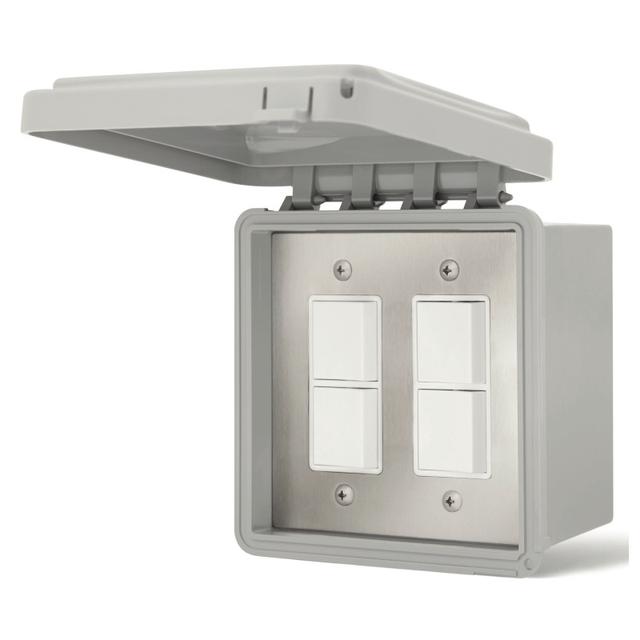 Infratech Dual Duplex Switch with Surface Mount &amp; Gang Box