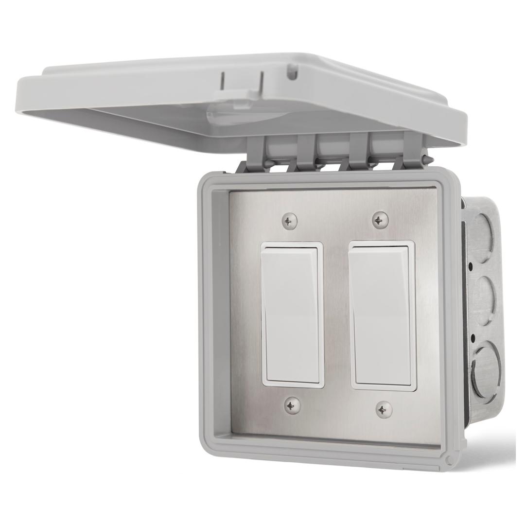 Infratech Dual On/Off Switch with Flush Mount & Gang Box
