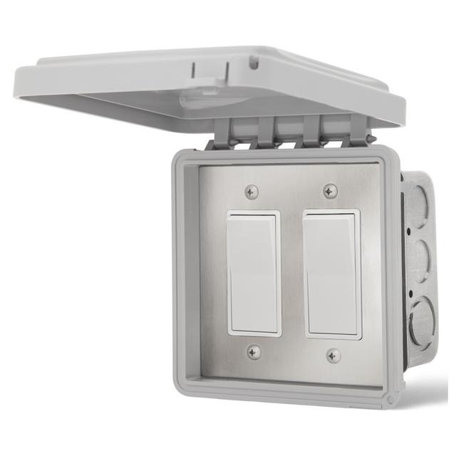 Dual On/Off Switch with Flush Mount &amp; Gang Box