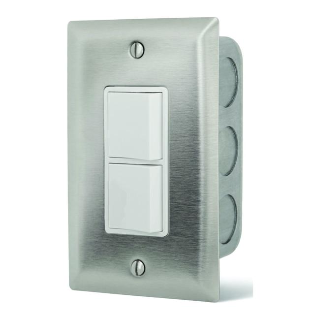 Infratech Single Duplex Switch with Wall Plate &amp; Gang Box