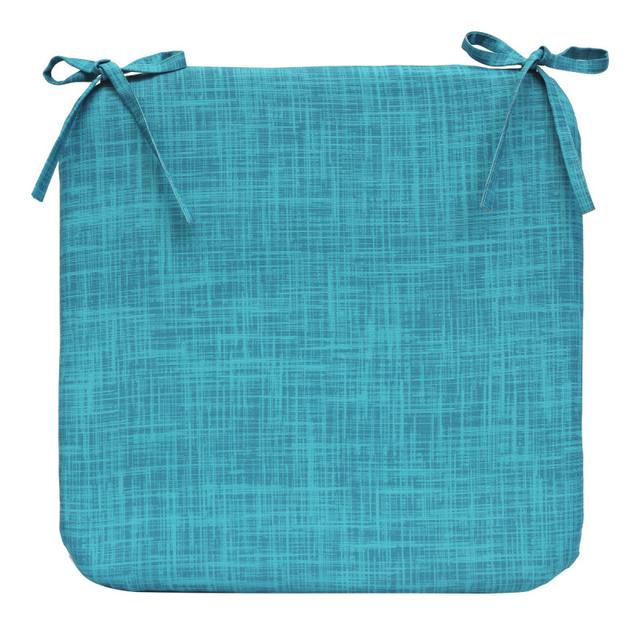 Outdoor Decor by Commonwealth 18&quot; x 19&quot; Aqua Outdoor Seat Cushion