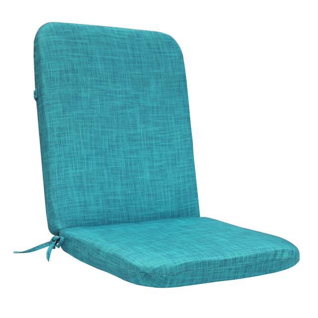 Outdoor Decor by Commonwealth 20&quot; x 45&quot; Aqua Outdoor High Back Cushion