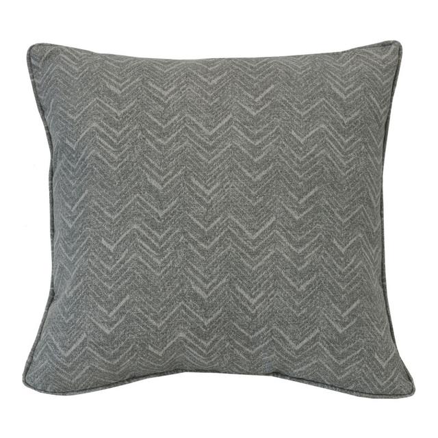 Outdoor Decor by Commonwealth 18&quot; x 18&quot; Grey Chevron Outdoor Printed Decorative Pillow