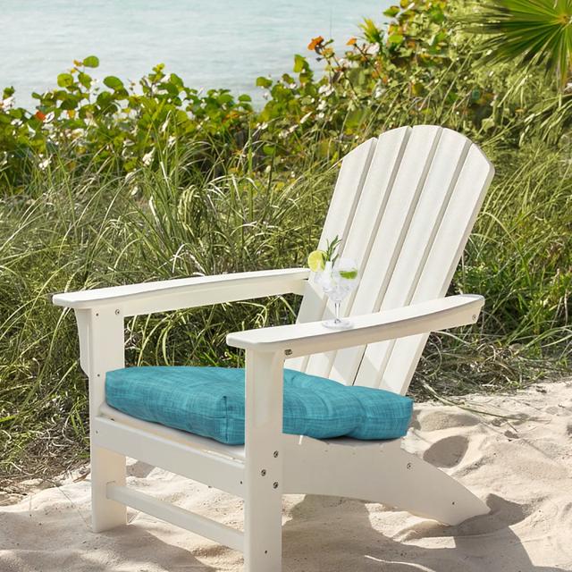 Outdoor Decor by Commonwealth 20&quot; x 20&quot; Aqua Outdoor Adirondack Chair Cushion