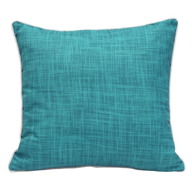 Outdoor Decor by Commonwealth 18&quot; x 18&quot; Aqua Outdoor Decorative Pillow