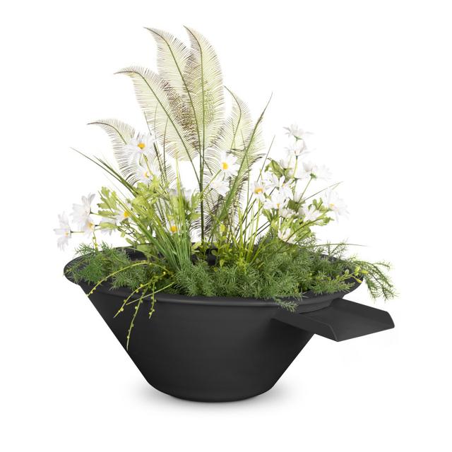 The Outdoor Plus Cazo 24&quot; Powder-Coated Planter &amp; Water Bowl
