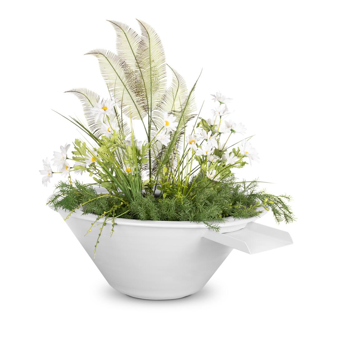 The Outdoor Plus Cazo 36" Powder-Coated Planter & Water Bowl