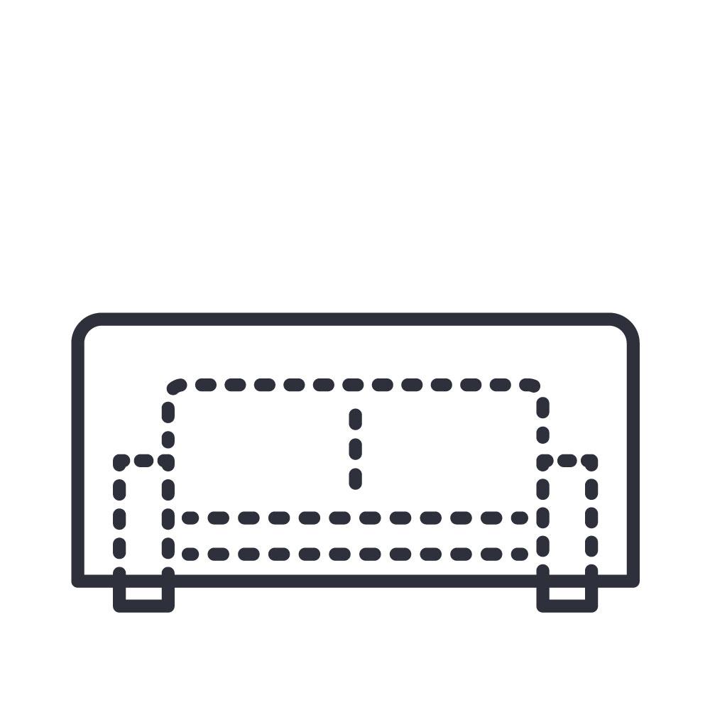 Gloster Grid Armless Dining Sofa Protective Cover