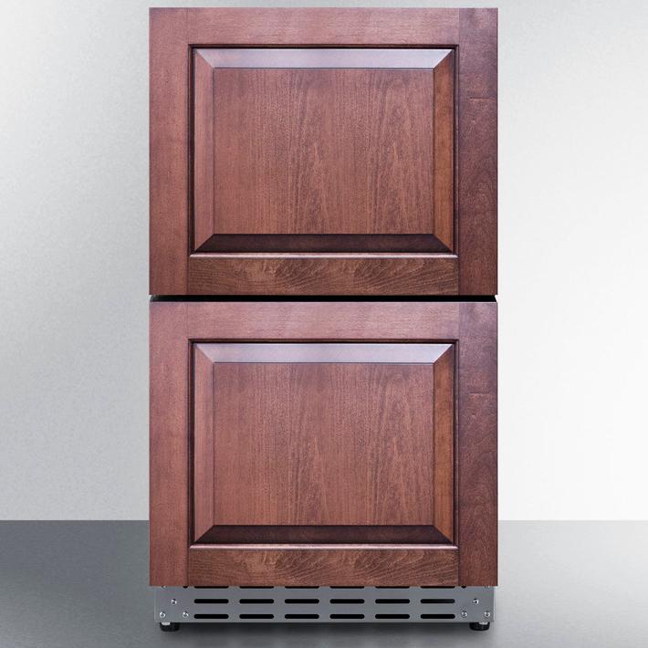Summit Appliance 18" 2-Drawer Panel-Ready Outdoor Refrigerator