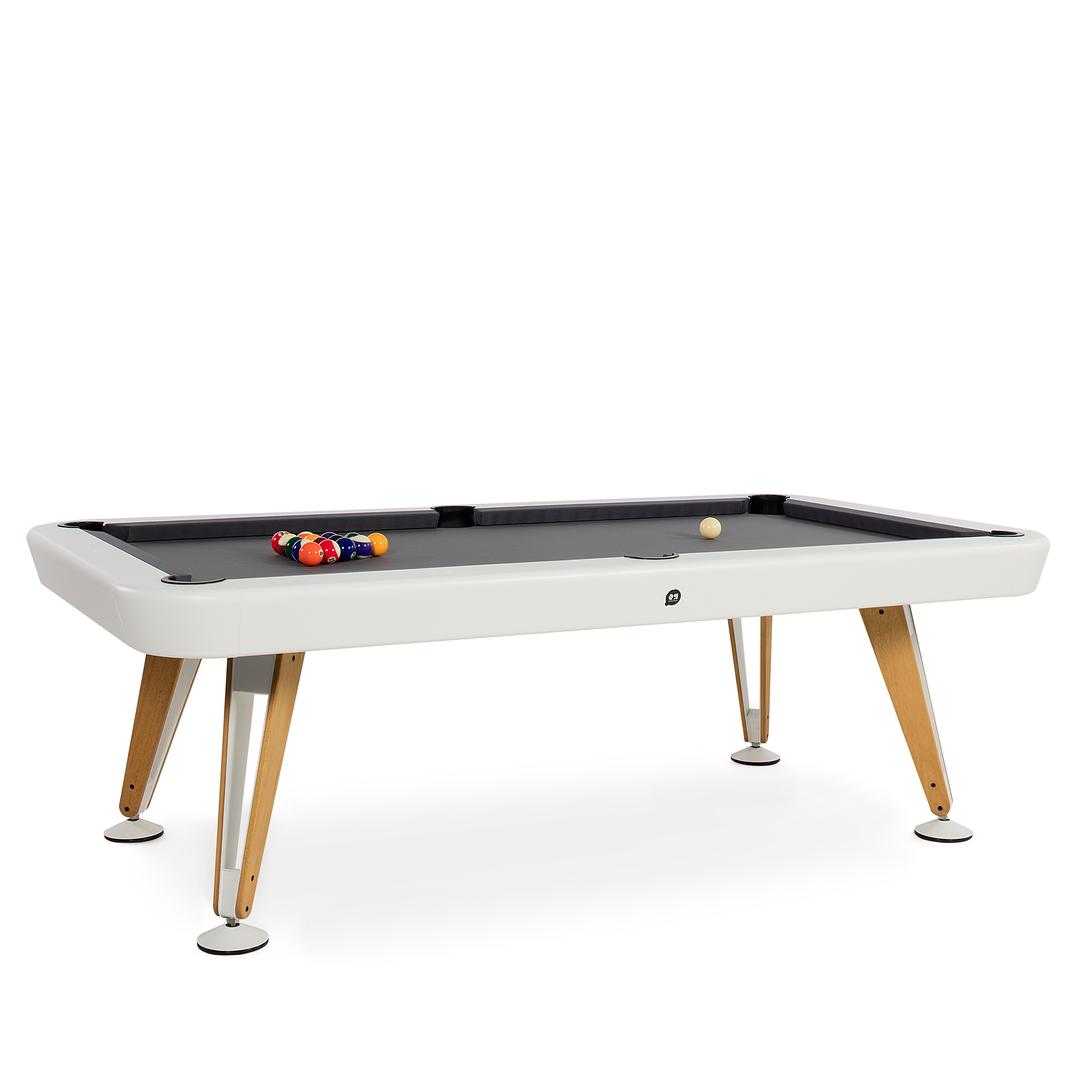 RS Barcelona Diagonal 8' White Indoor Billiard Table