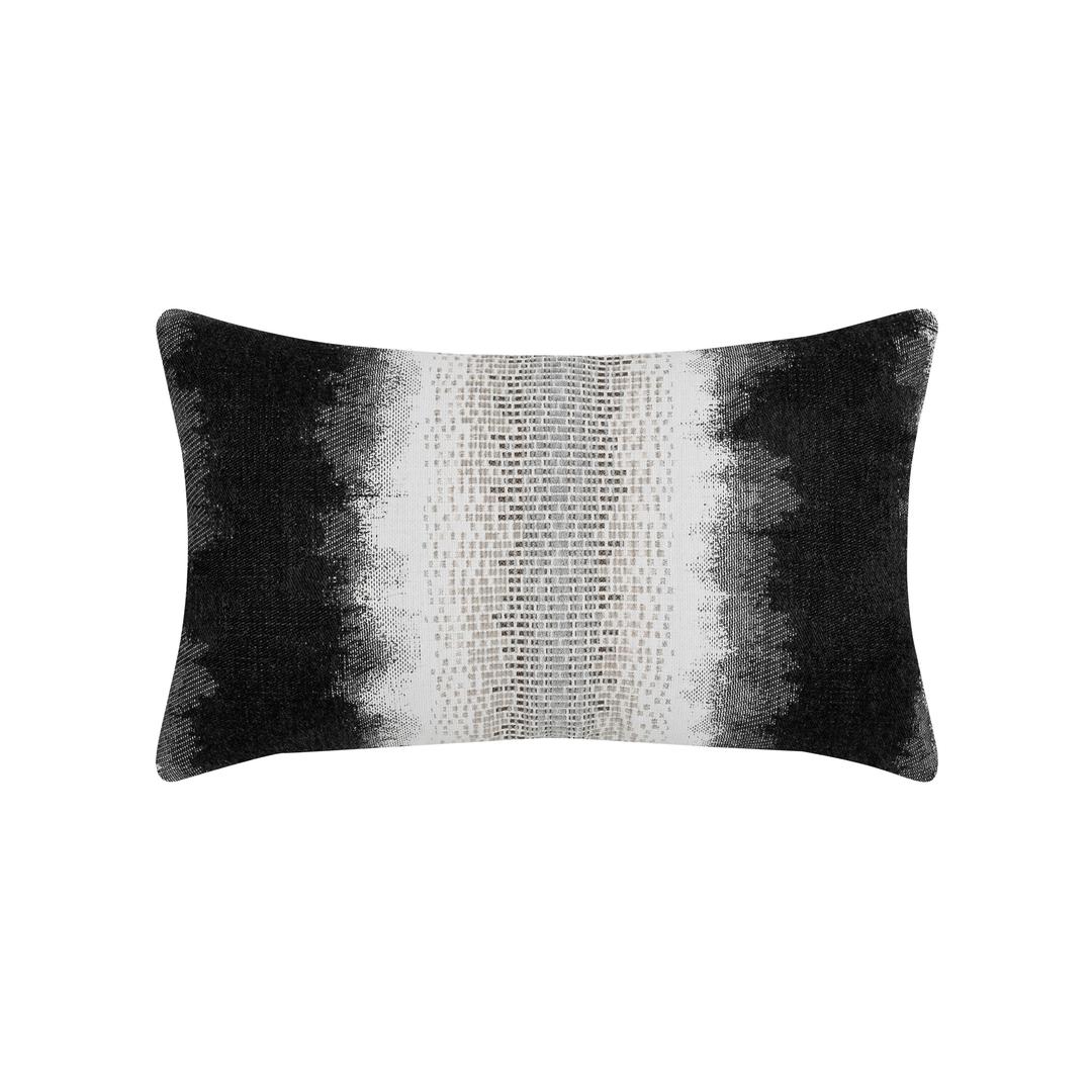 Elaine Smith 20" x 12" Resilience Charcoal Lumbar Sunbrella Outdoor Pillow