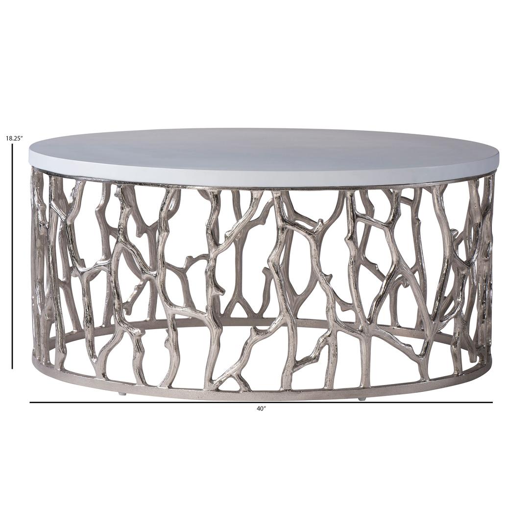 Bernhardt Exteriors Milos 40" Concrete Round Cocktail Table - Dimension Bernhardt Exteriors Milos 40" Concrete Round Cocktail Table - Dimension