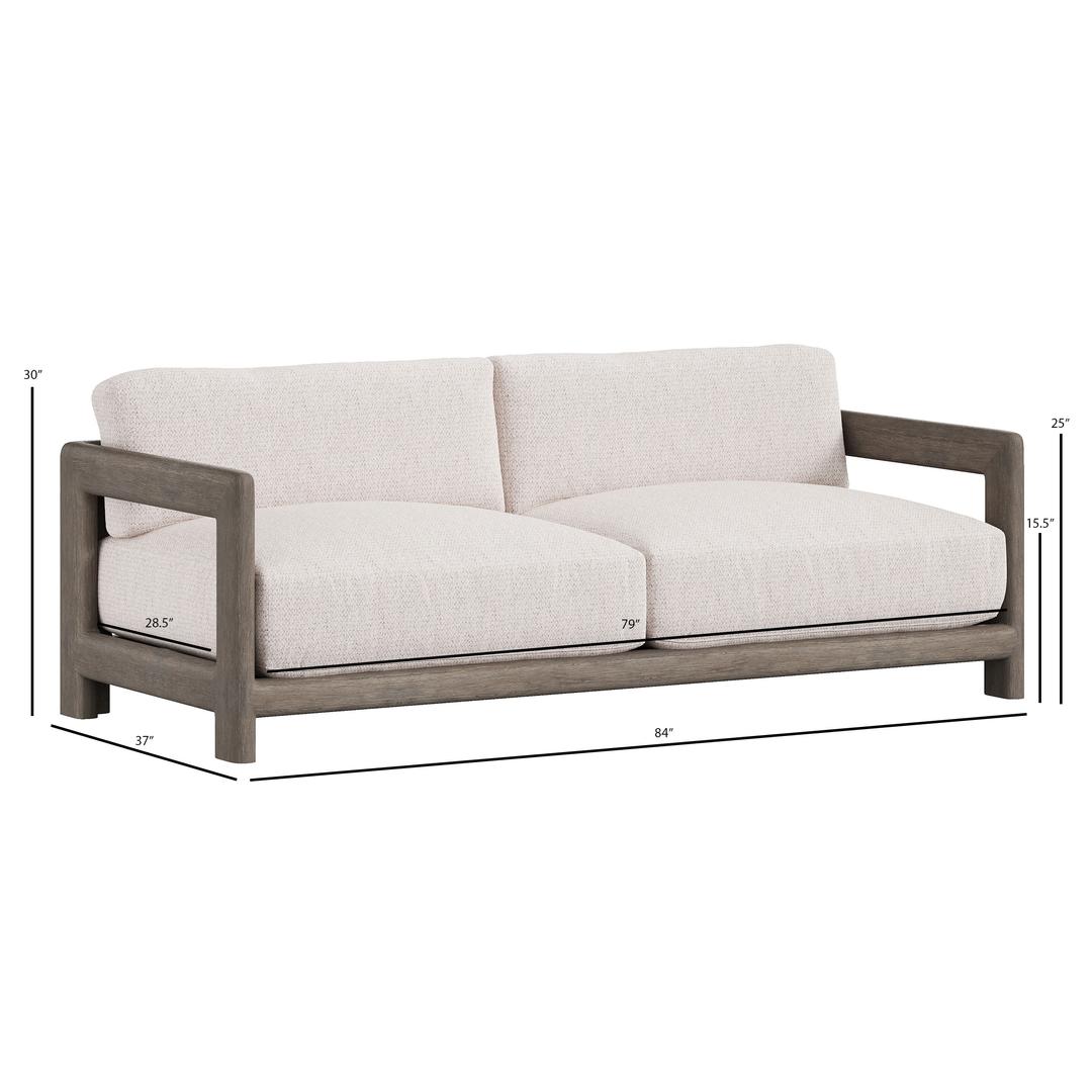 Bernhardt Exteriors Montaigne Teak Sofa - Dimension Bernhardt Exteriors Montaigne Teak Sofa - Dimension