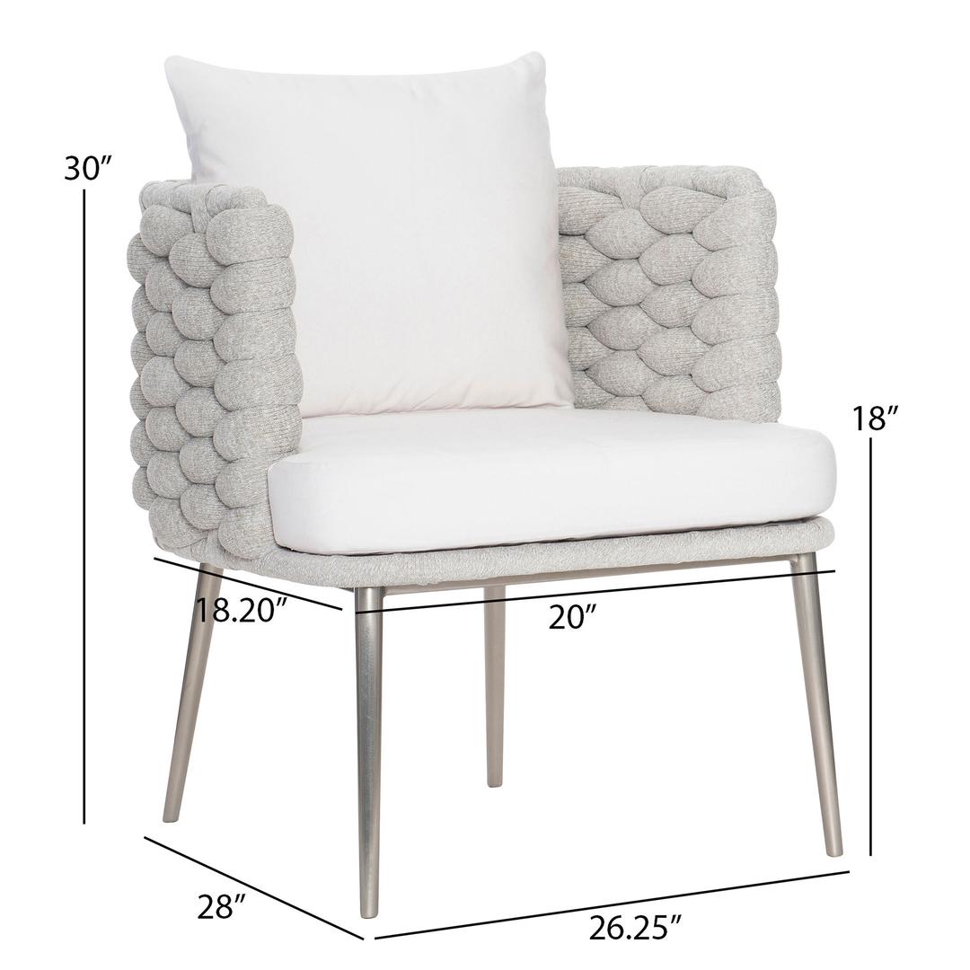 Bernhardt Exteriors Santa Cruz Woven Dining Armchair - Dimension Bernhardt Exteriors Santa Cruz Woven Dining Armchair - Dimension