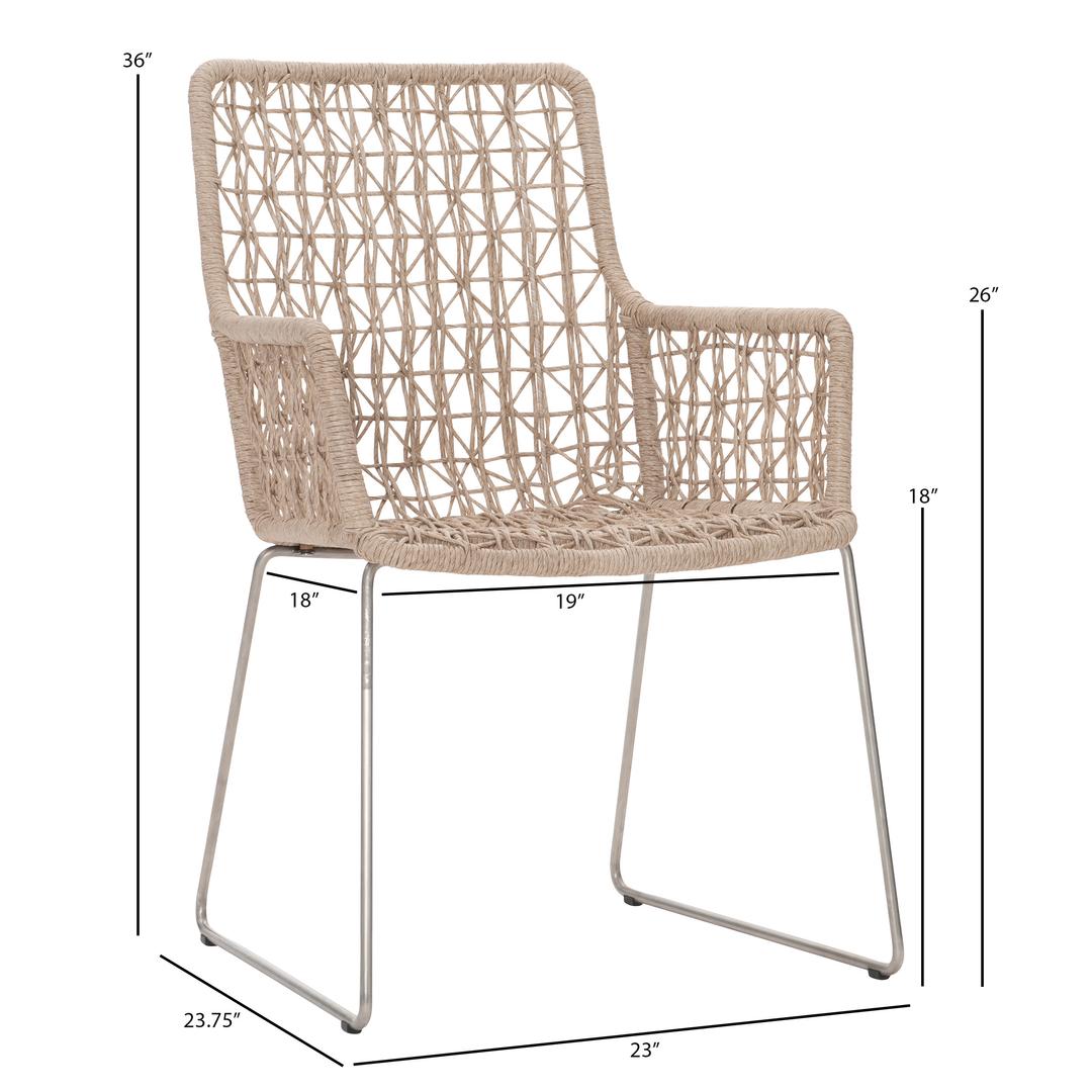 Bernhardt Exteriors Carmel Wicker Dining Armchair - Dimension Bernhardt Exteriors Carmel Wicker Dining Armchair - Dimension