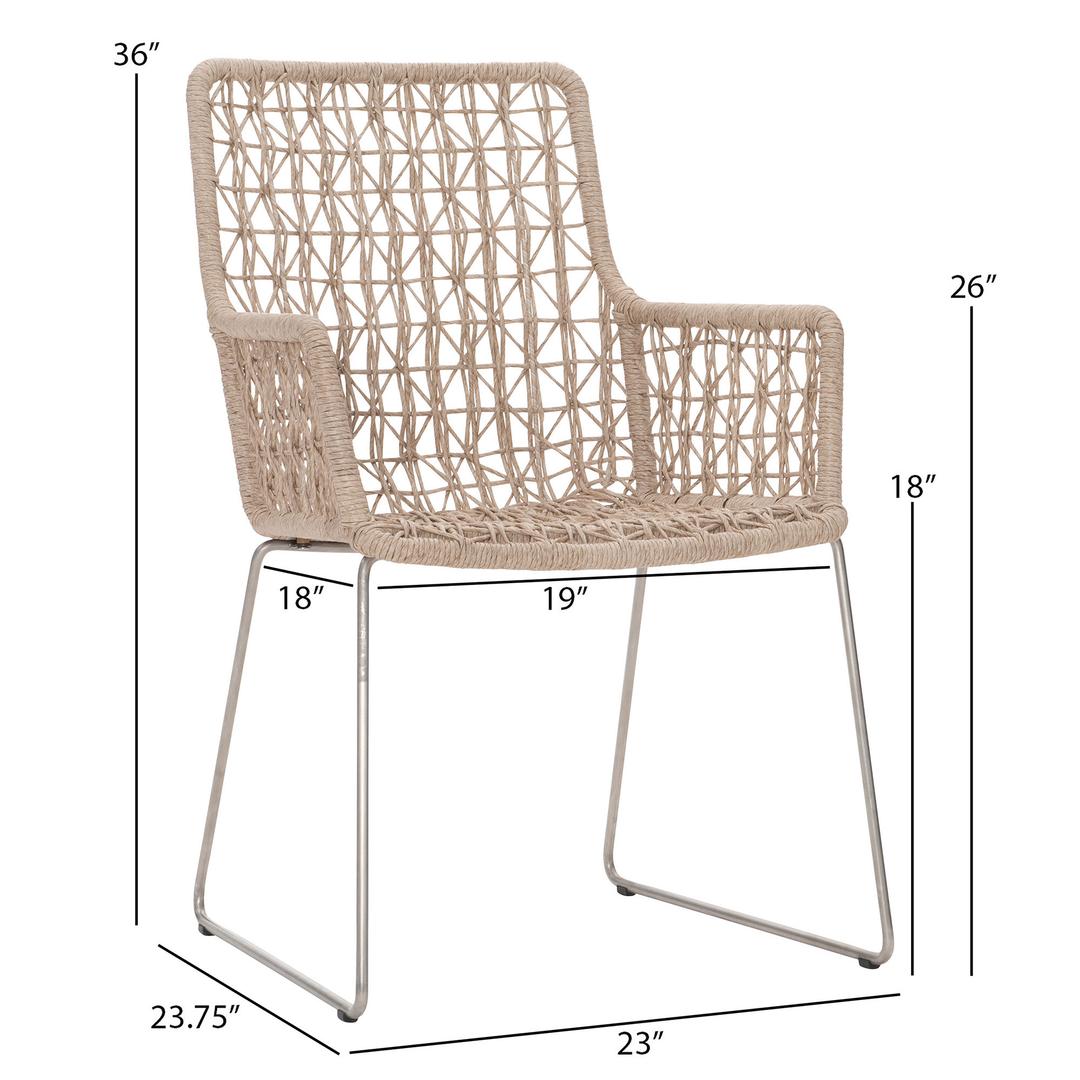 Bernhardt Exteriors Carmel Wicker Dining Armchair - Dimension Bernhardt Exteriors Carmel Wicker Dining Armchair - Dimension
