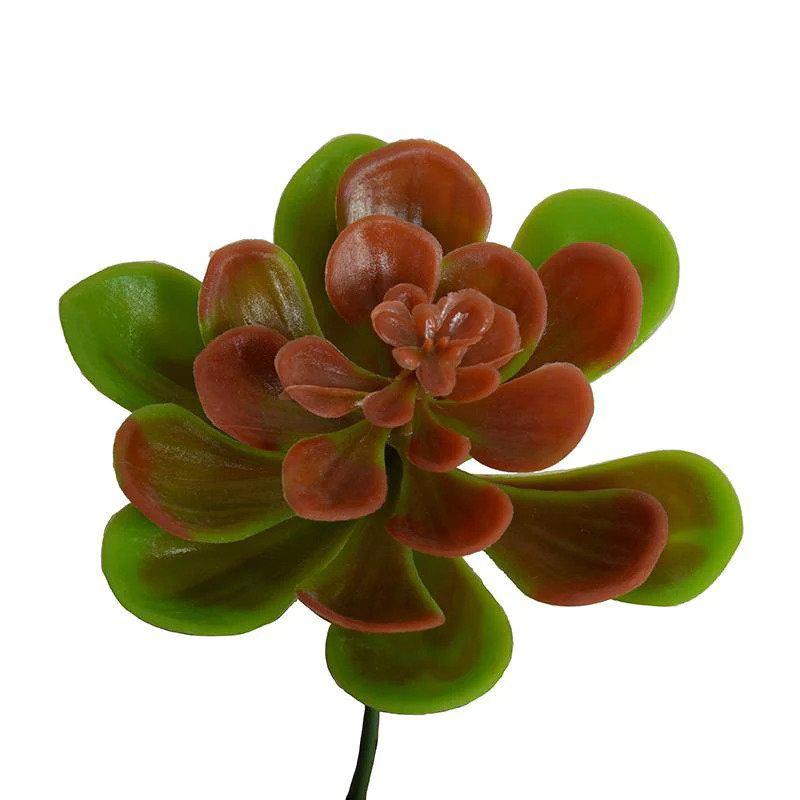 Enduraleaf Red/Green Faux Aeonium Succulent Pick - Set of 24