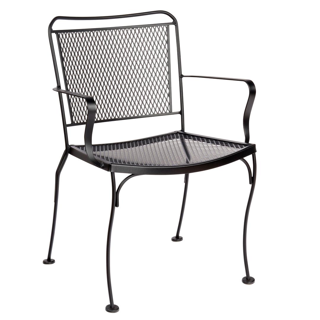Woodard Constantine Stacking Iron Dining Armchair