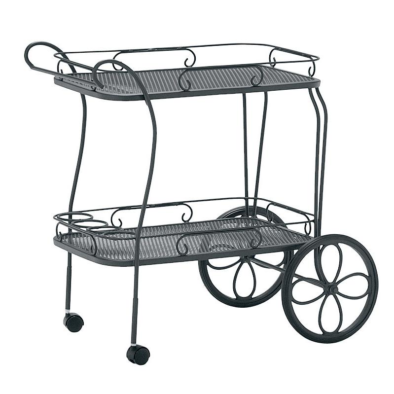 Woodard 37" Iron Rectangular Outdoor Bar Cart 