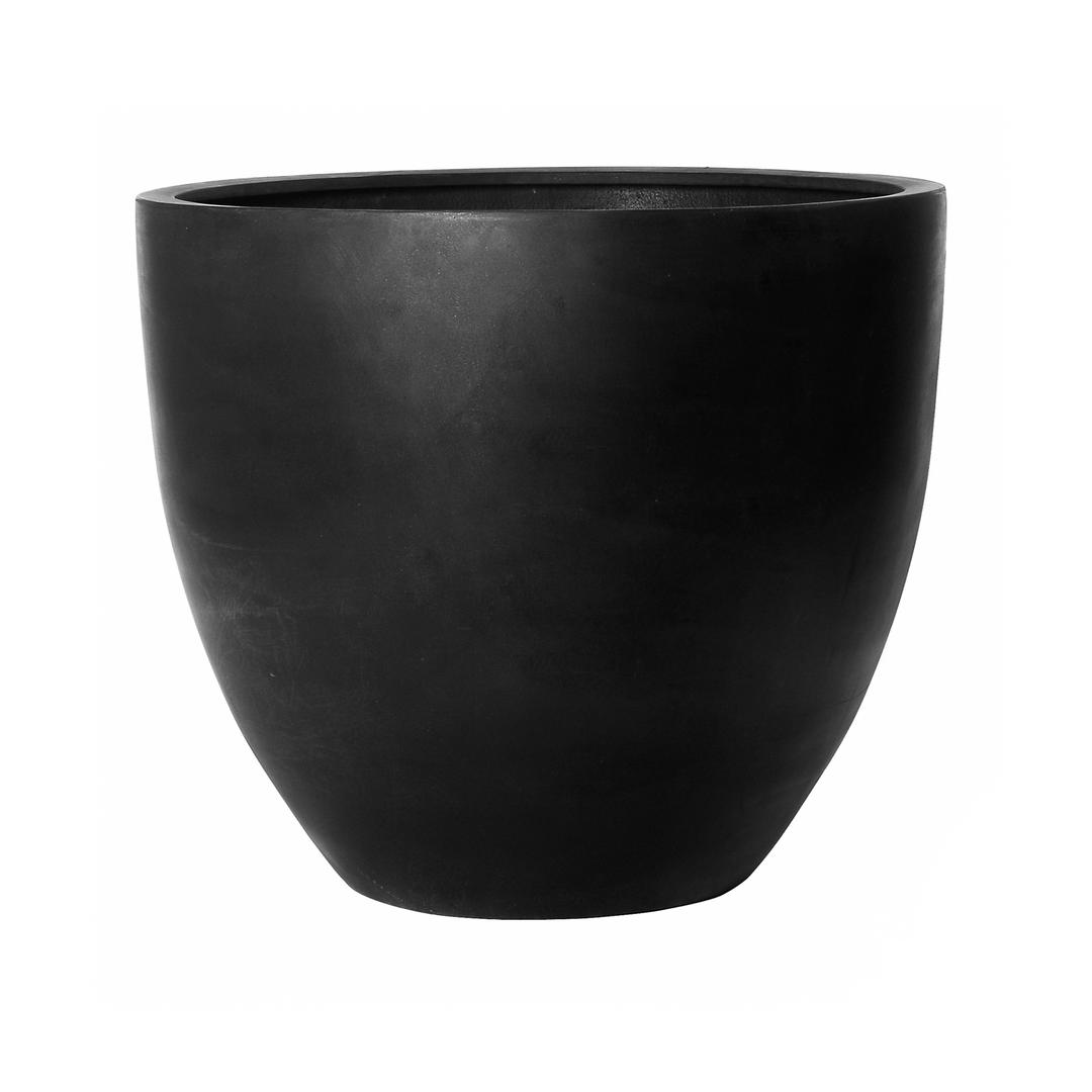 Pottery Pots Natural Jumbo Jesslyn 44" Round Fiberstone Planter Pot - Black