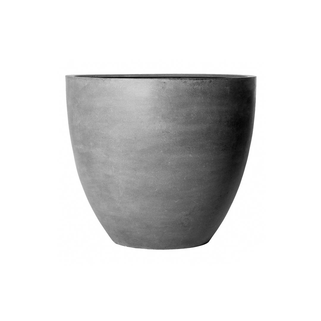 Pottery Pots Natural Jumbo Jesslyn 33" Round Fiberstone Planter Pot - Grey