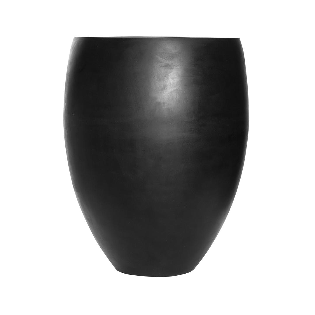 Pottery Pots Natural Bond 27" Round Fiberstone Planter Pot - Black
