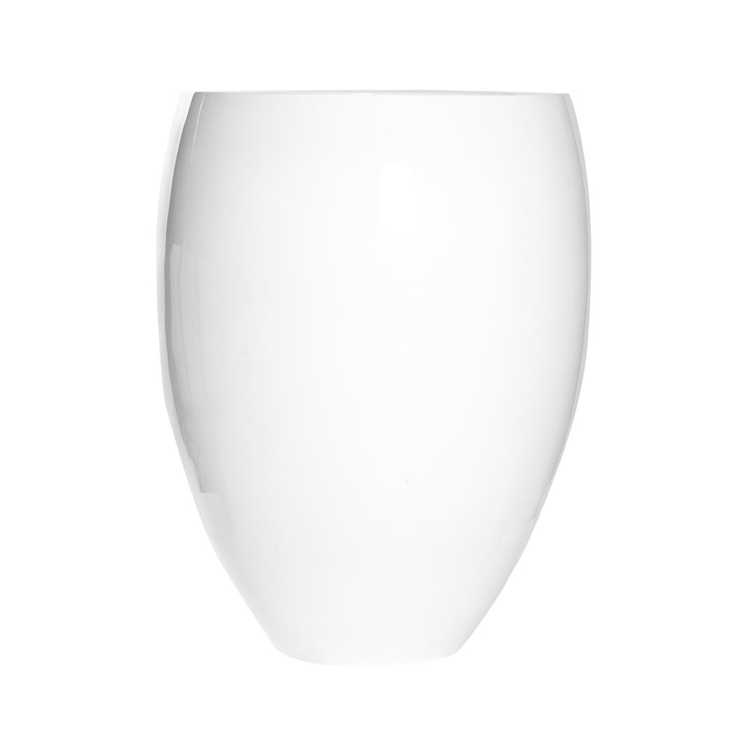 Pottery Pots Essential Bond 27" Round Fiberstone Planter Pot - Glossy White