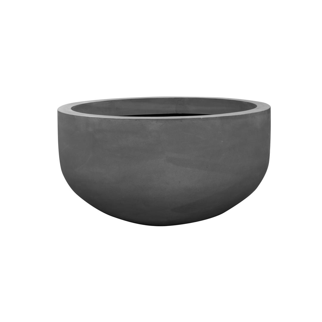 Pottery Pots Natural City 43" Round Fiberstone Planter Bowl - Grey