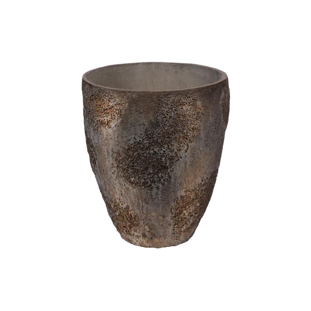 Pottery Pots Oyster Bernd 17" Round Ficonstone Planter Pot