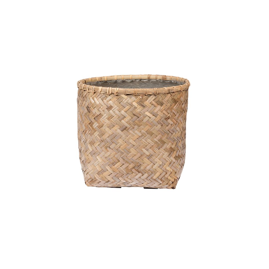 Pottery Pots Bohemian Zayn 18" Round Bamboo Planter Pot