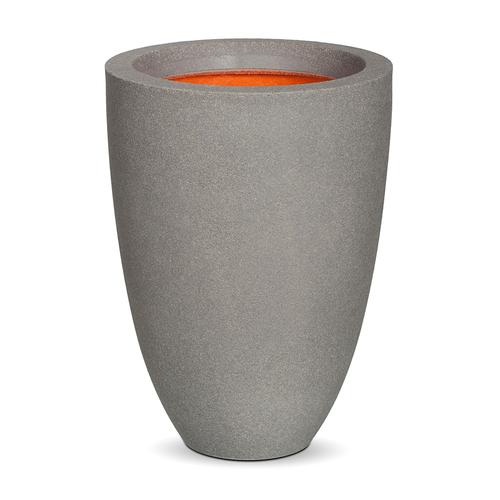 Capi Urban Smooth 10" Elegant Low Vase Planter Pot - Grey