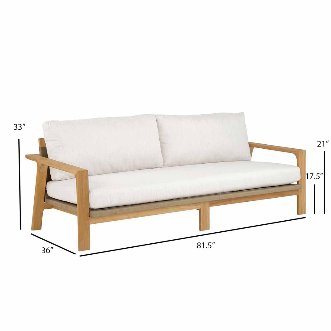 Kingsley Bate Hana Woven Sofa - Dimensions Kingsley Bate Hana Woven Sofa - Dimensions