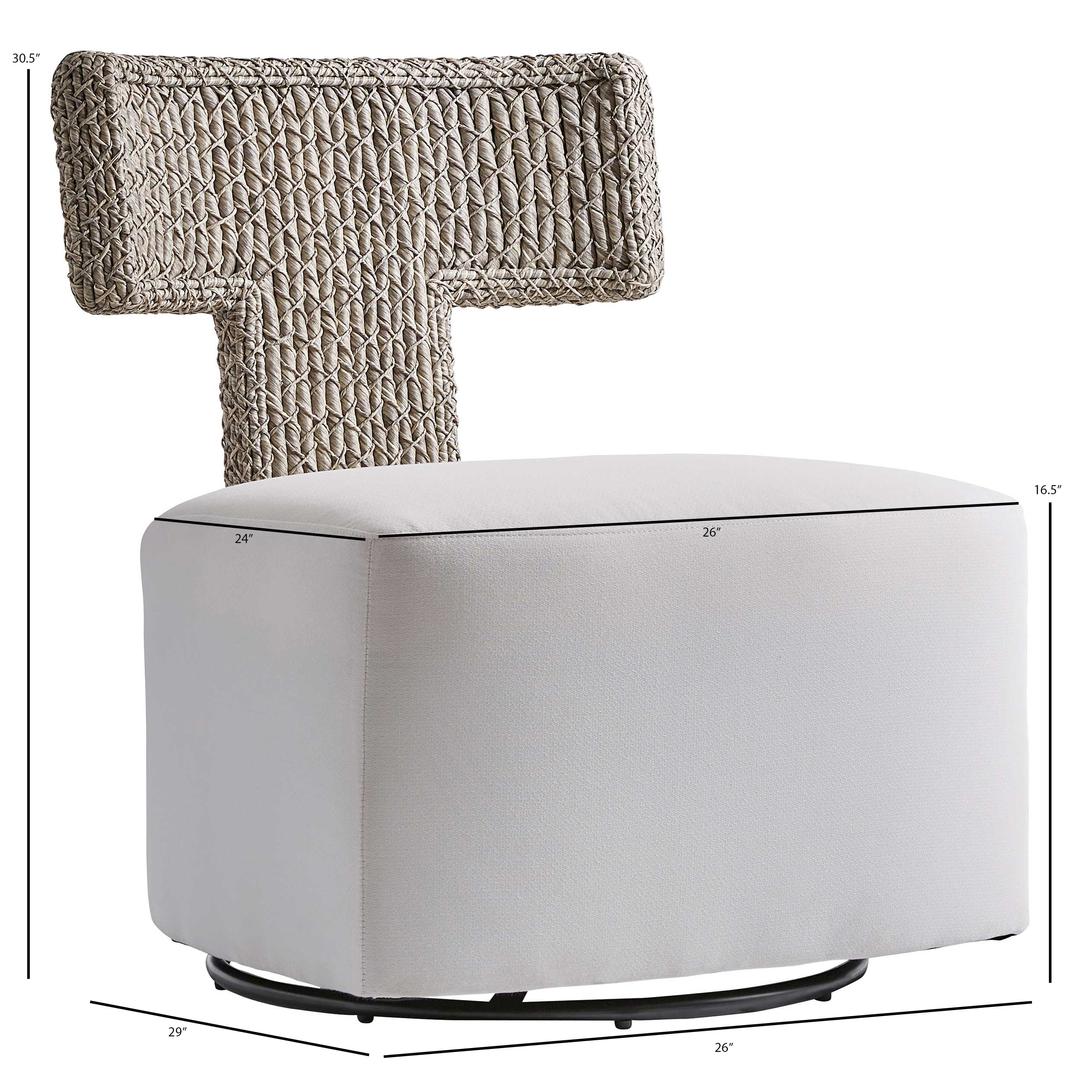 Bernhardt Exteriors Cabo Woven Swivel Lounge Chair - Dimension Bernhardt Exteriors Cabo Woven Swivel Lounge Chair - Dimension