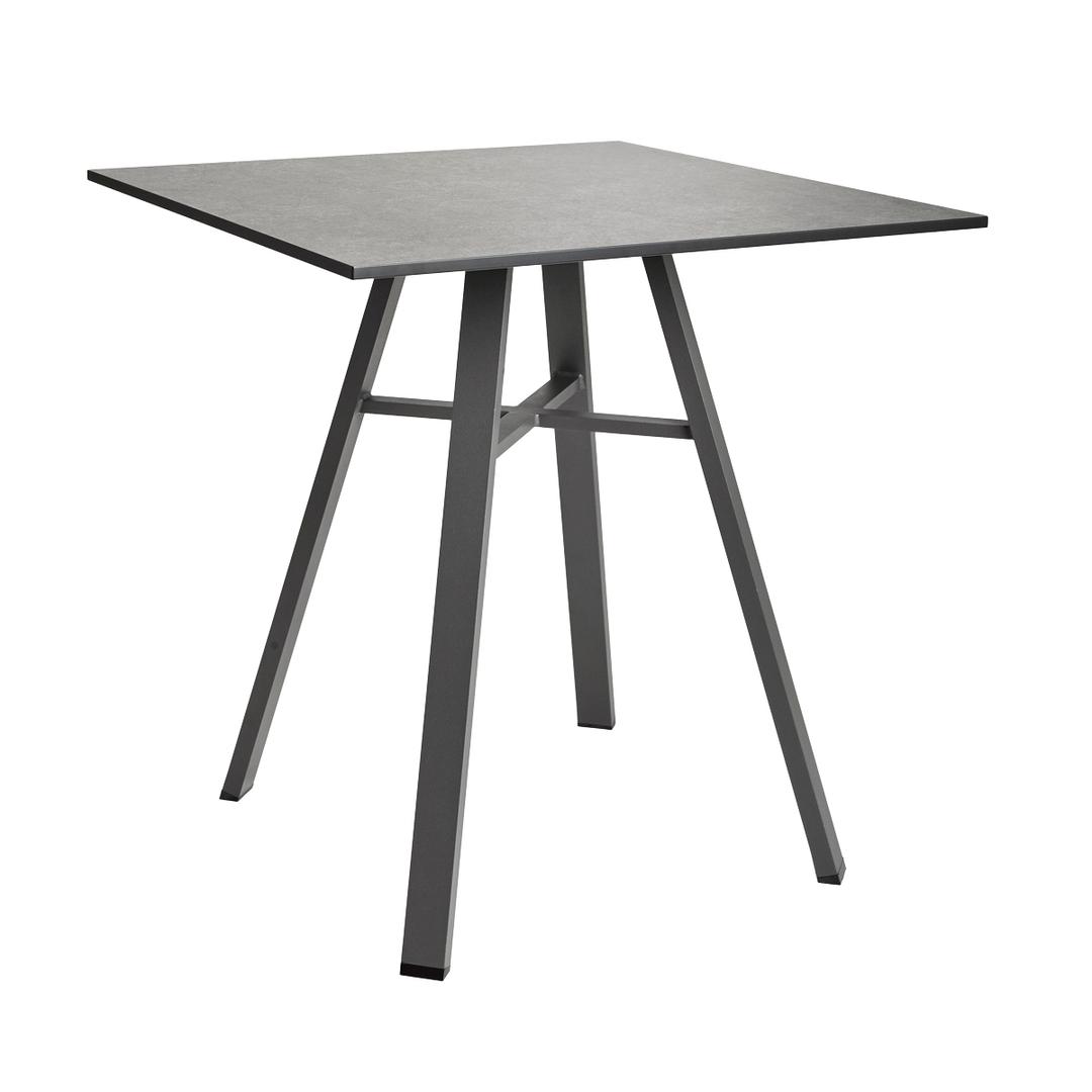 Jensen Outdoor Harmony 29" HPL Square Bistro Table - Dark Gray