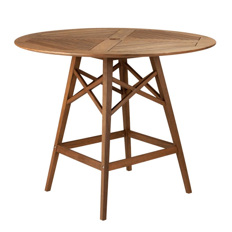 Jensen Outdoor Opal 48" Ipe Wood Round Counter Table
