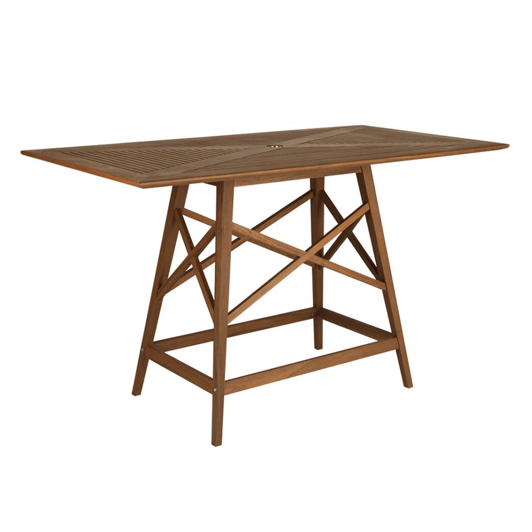 Jensen Outdoor Opal 71" Ipe Wood Rectangular Counter Table