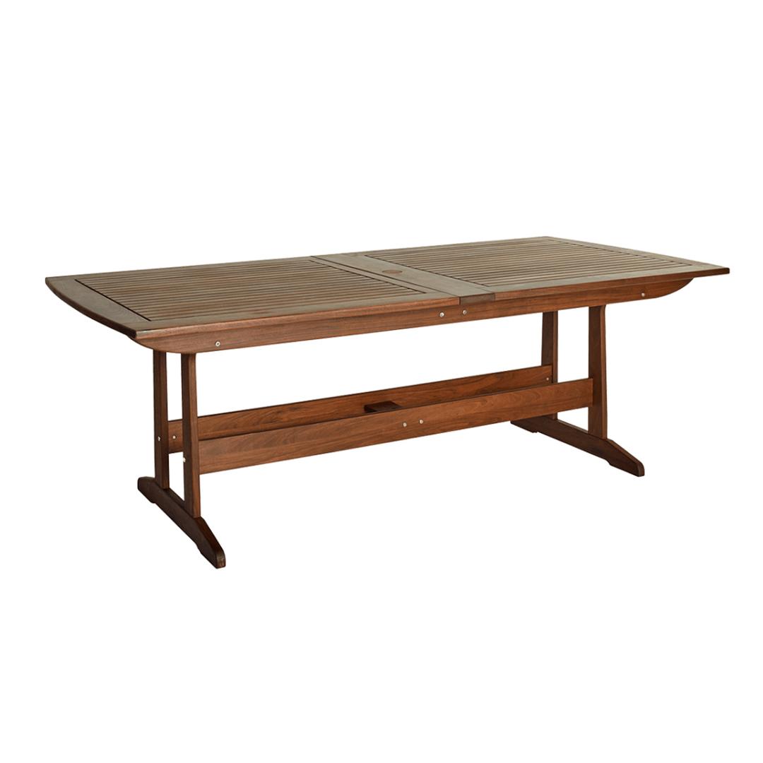 Jensen Outdoor Richmond 85" - 120" Ipe Wood Extending Rectangular Dining Table