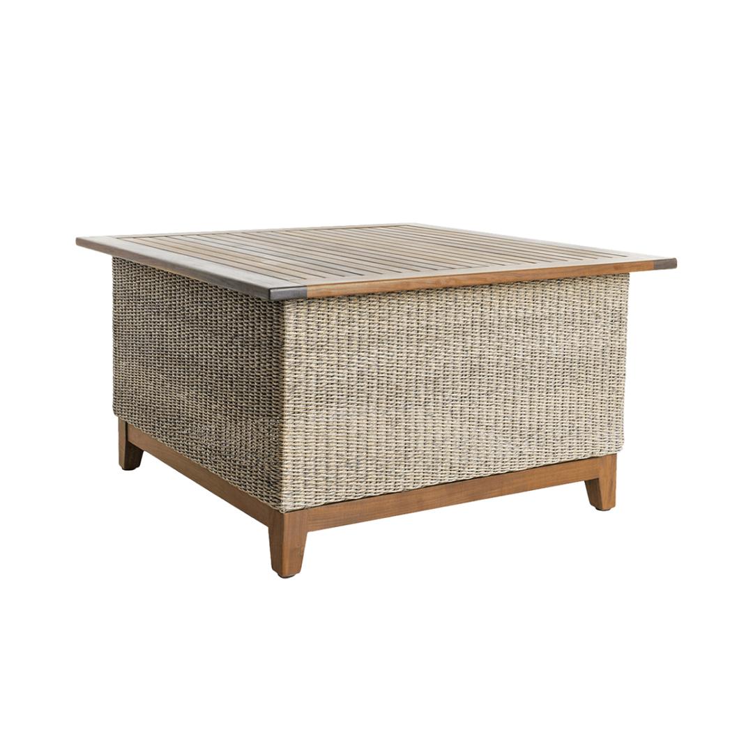 Jensen Outdoor Coral 42" Woven Square Chat Table - Natural