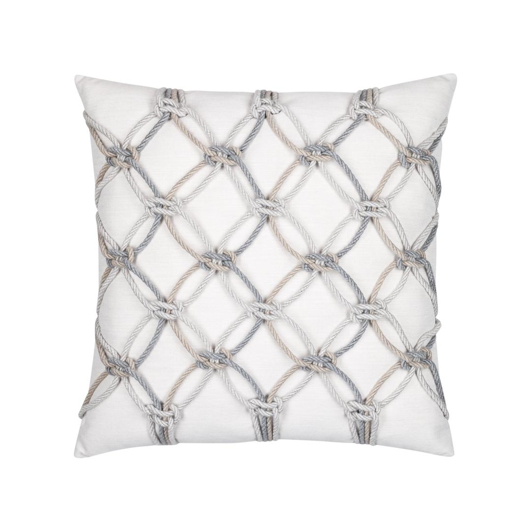 Elaine Smith 20" x 20" Grigio Rope Sunbrella Outdoor Pillow