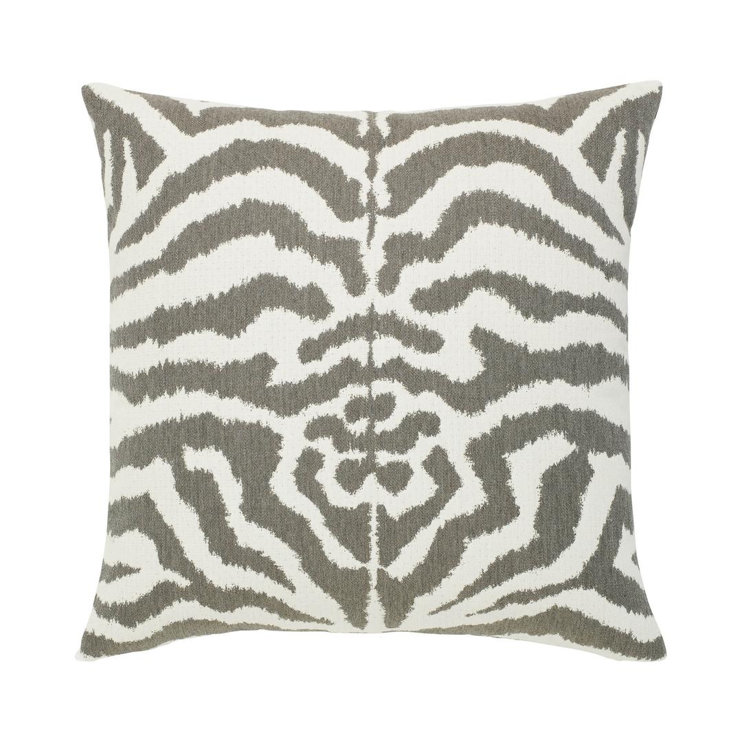 Elaine Smith 22" x 22" Zebra Gray Sunbrella Outdoor Pillow