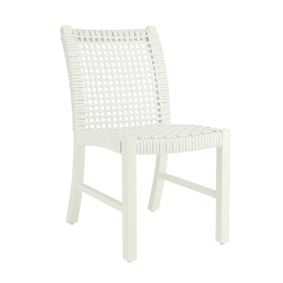 Kingsley Bate Catherine Stacking Aluminum Woven Dining Side Chair