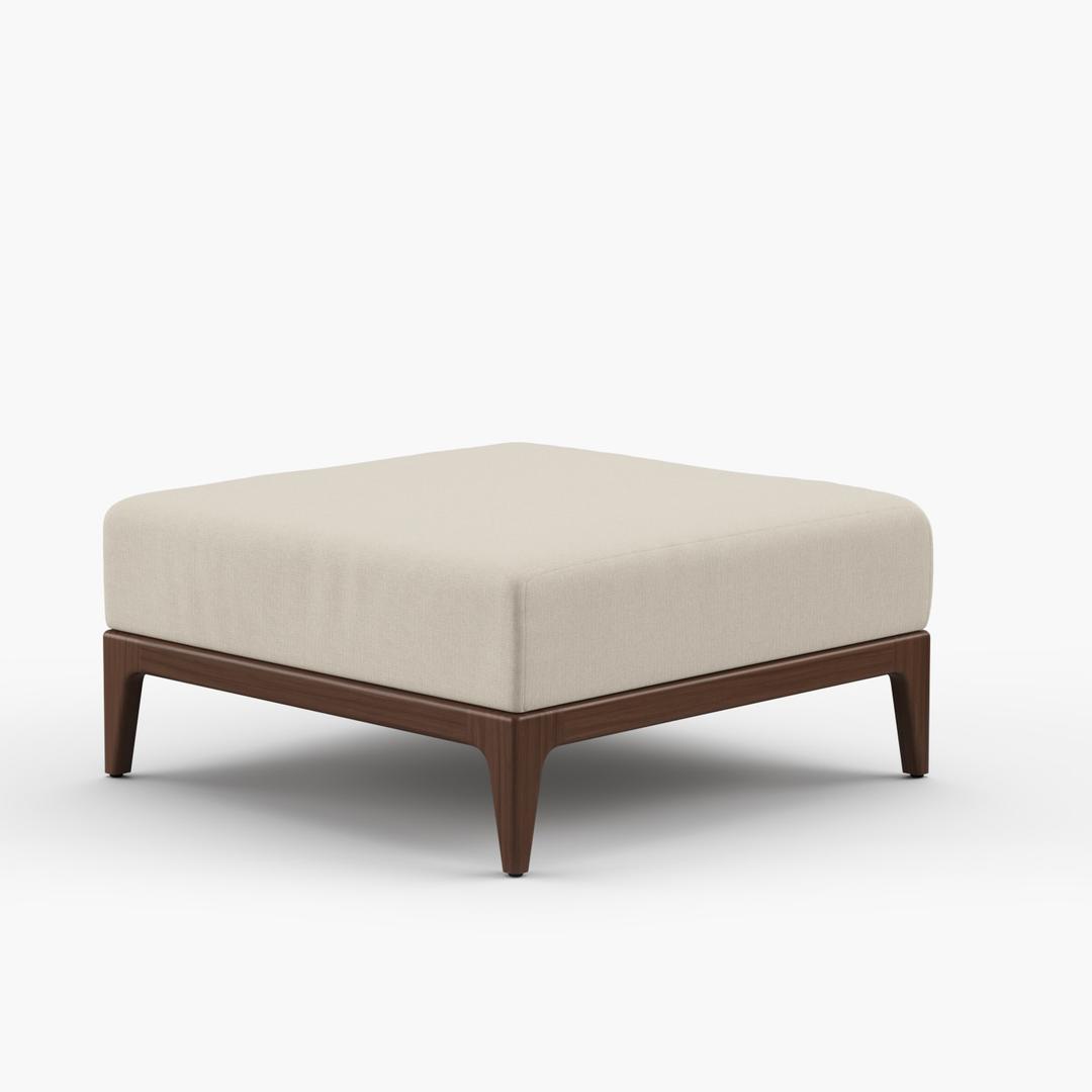 Jensen Outdoor Mix Ipe Wood Ottoman