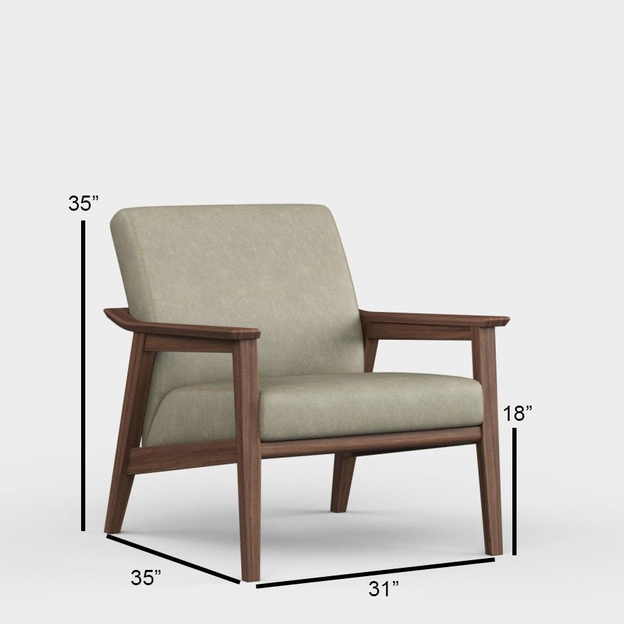Jensen Outdoor Tempo Ipe Wood Lounge Chair - Cream - Dimension Jensen Outdoor Tempo Ipe Wood Lounge Chair - Cream - Dimension