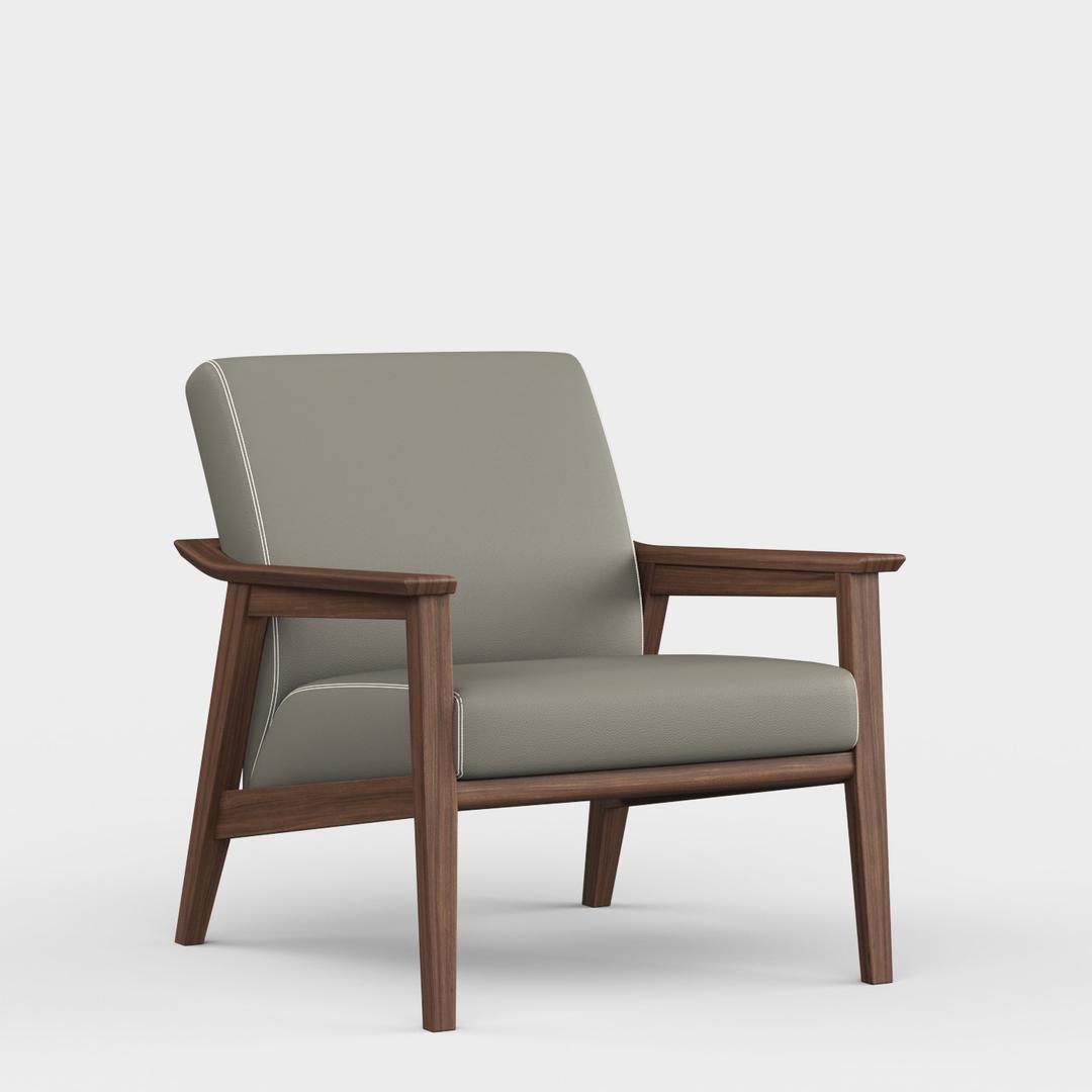 Jensen Outdoor Tempo Ipe Wood Lounge Chair - Gray