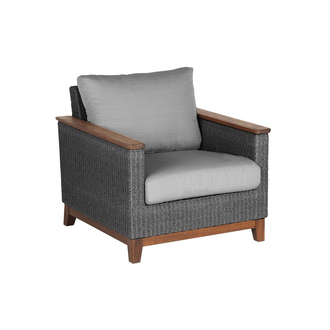 Jensen Outdoor Coral Woven Lounge Chair - Gray