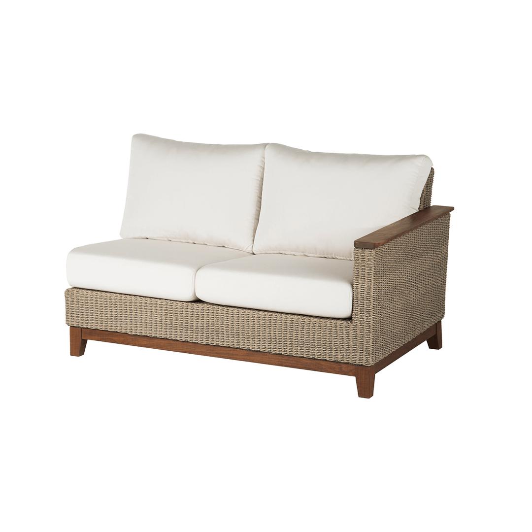 Jensen Outdoor Coral Woven Left Arm Love Seat Outdoor Sectional Unit - Natural