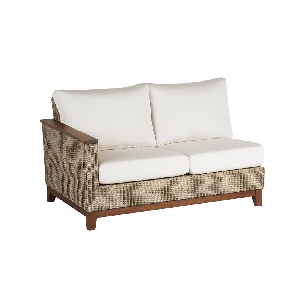 Jensen Outdoor Coral Woven Right Arm Love Seat Outdoor Sectional Unit - Natural
