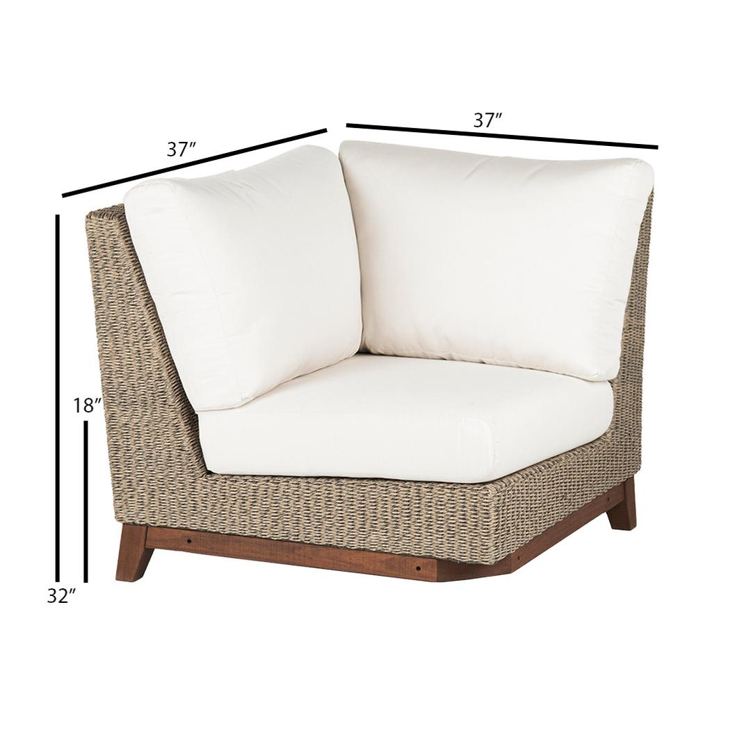 Jensen Outdoor Coral Woven Corner Outdoor Sectional Unit - Natural - Dimension Image Jensen Outdoor Coral Woven Corner Outdoor Sectional Unit - Natural - Dimension Image