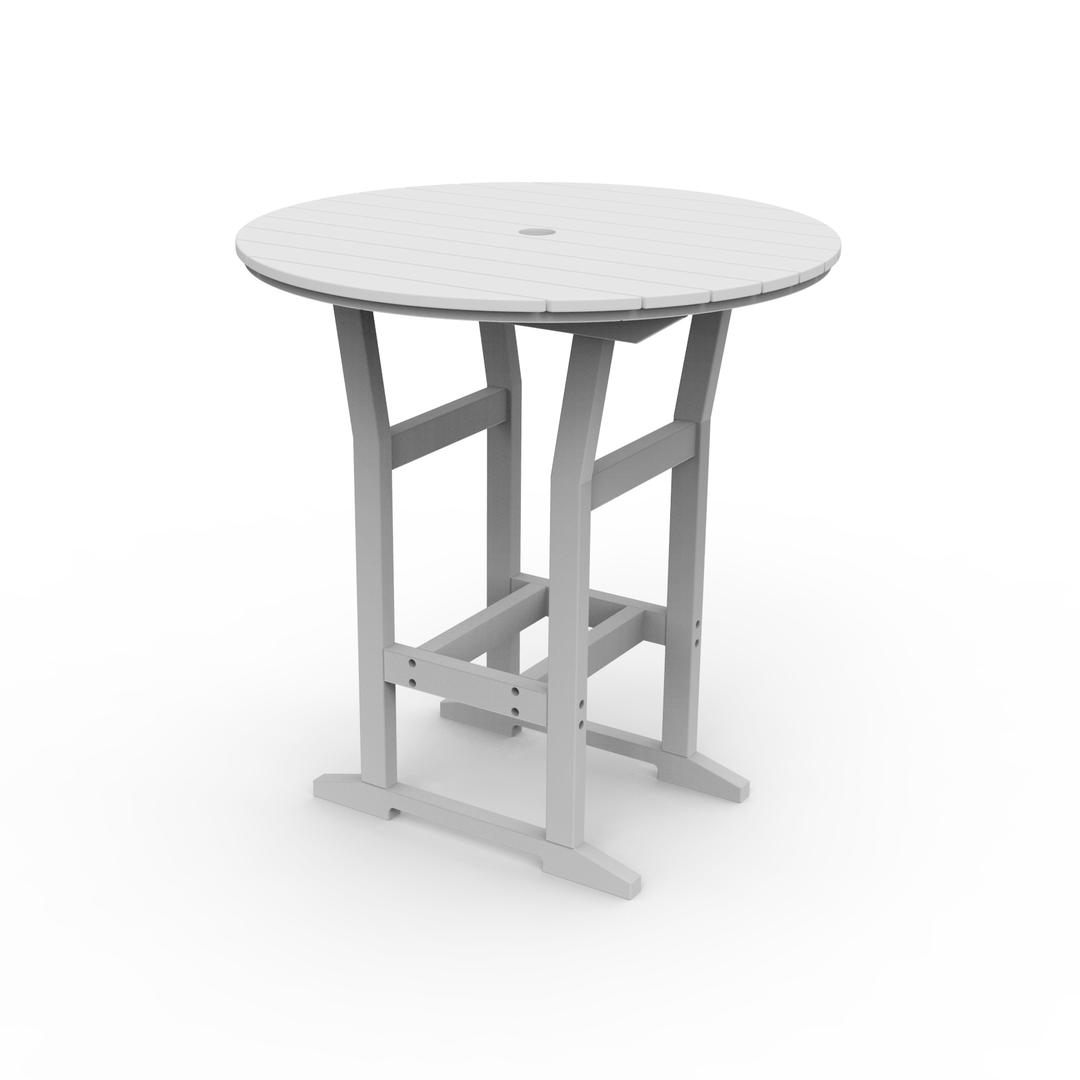 Seaside Casual Coastline Café 40" Recycled Polymer Round Bar Table